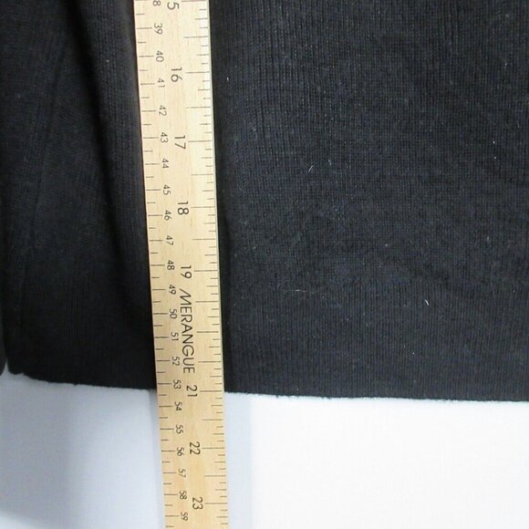 Club Monaco Womens Merino Wool Satin Top Blouse Sweater Black Bubble XS 306 - Picture 7 of 8